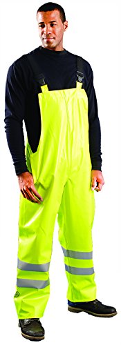 Occunomix lux-tbib/fr-y6x premium resistente à chama Bib Bib Pant, Proteção HRC 2, modacrílica revestida/Jersey de algodão, 6x, amarelo