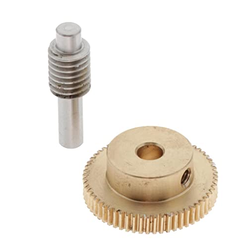 Kesoto 0.5 Modulus Brass Worm Speed ​​Reducer com 60 dentes Roda de minhocas de 5 mm de furo eixo