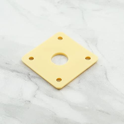 6pcs Curved Jack Plate Square Square Jackplates Compatível com EUA Les Paul Compatível com Epiphone Les Paul Guitar 2 Cream