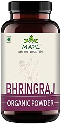 Malar Bhringraj Pó orgânico || Erva pura || Bhringraj Powder for Hair || Cuidados com cabelos naturais -200gm