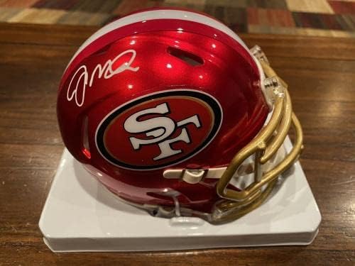 Joe Montana autografou o San Francisco 49ers Flash Mini Capacete Fanatics Authentic - Capacetes NFL autografados