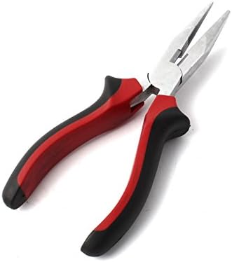 Aexit Black Red Red Clamps com revestimento de plástico de 8 mm x 30mm de dentes cortadores de cortador de nariz 6,5 grampos de alternância polegada de comprimento