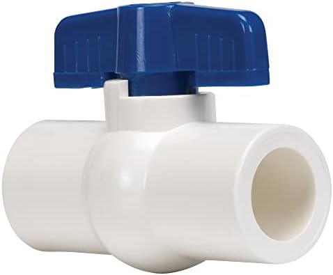 Homewerks VBVP40E4B Acessórios de válvula de esfera de PVC, 0,75 polegadas, azul