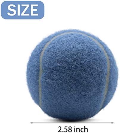 Bolas de tênis de Zhuokece, 18 bolas de tênis de treinamento de 18 bolas de tênis praticam bolas com bolsa de malha para facilitar o transporte, cães para animais de estimação, em forma de bola de treinamento para iniciantes