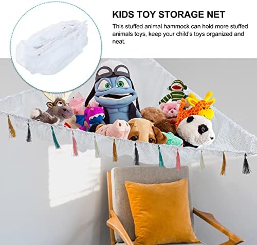 Toddmomy usa quartos brinquedos de menino de menino brinquedos * organizador de animais, sacolas hammock com rede de bolsa