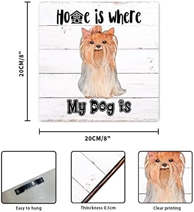 Evans1nism Home é onde meu cachorro é sinais de madeira Great Dane Dog Dog Wall Peting Pet Animal Farmhouse Decoração de parede Decoração