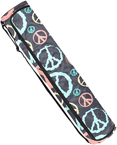 Bolsa de tapete de ioga ratgdn, sem signo de paz de guerra Exercício de ioga transportadora full-zip yoga tape