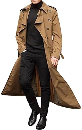Casacos e jaquetas ymosrh masculino de luxo de luxo comprido casaco de lã longa de lã de lã para homens para homens