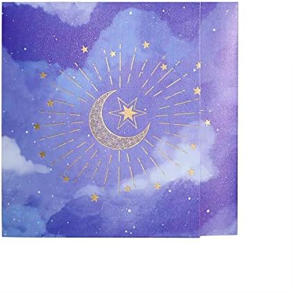Paper Spiritz Moon & Star Birthday Pop -up Card com envelope, cartão 3D artesanal Melhor presente para o dia das mães,