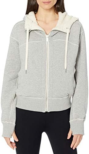 Marc New York Performance Women Women Reversible Faux Sherpa Jacket com capuz