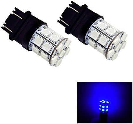 PA LED 2PCS 20SMD 3157 Blue Auto LED Bulb 12V para sinal de giro, marcador lateral, parada, traseira, luz traseira