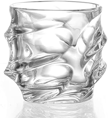 Klhhg 1pcs whiskey copos xícaras de cristal copos grandes de 10 onças de degustação para beber bourbon irlandês escocês irlandês