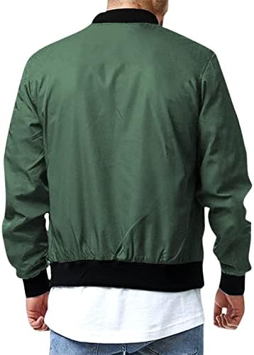 Xiaxogool masculino masculino Plus Size Bomber Jacket Slim Windsoffet Full Zip Coat Causal Softshell Breakbreak de vento respirável