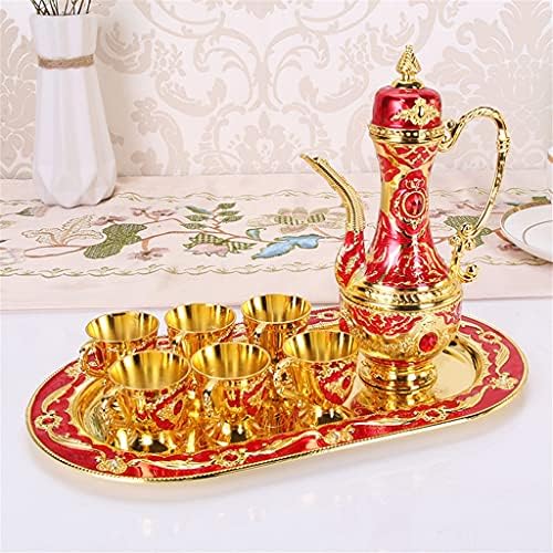 HGGDKDG de estilo europeu Flagon Russian Metal Flagon Wine Glass Alloy requintada Furnishings domésticos