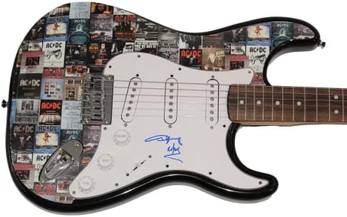 Angus Young assinou autógrafo em tamanho real personalizado 1/1 Fender Electric Guitar BB com James Spence JSA Carta de autenticidade