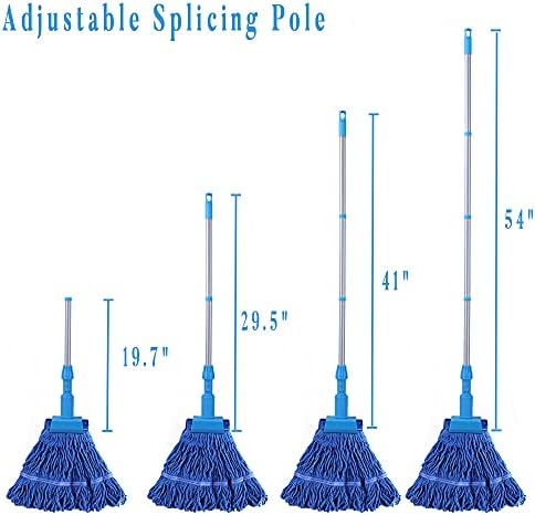 Klyfar Commercial String MOP Pesado - MOPS MOLOS DE 54 para limpeza de piso, esfregão industrial de algodão com algodão