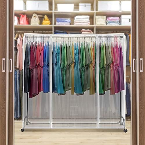 Tampa do rack de vestuário de sorbus - de 6 pés de roupa transparente de roupas, roupas de roupa de vestuário, vestes protetoras de roupas para vestidos, ternos, casacos e muito mais