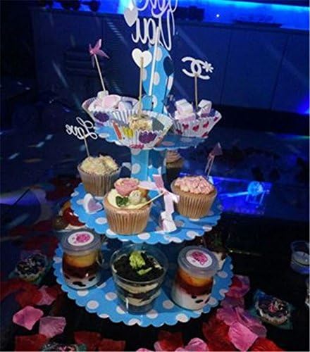 Okokmall US-Di-Diy Paper Candy Storage Cupcake Stand Cake Display 3 Supplies de festa de casamento