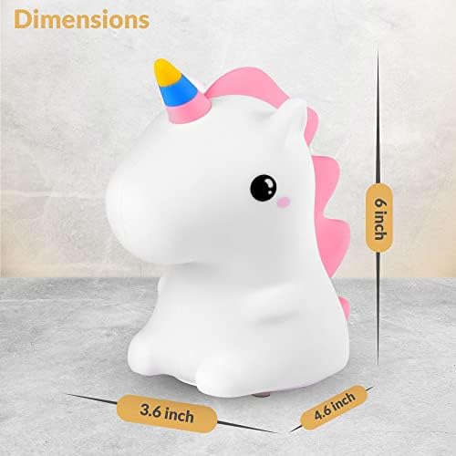 BoxGear Kids Night Light-Unicorn Night Light for Bursery Decor, Kids Bedroom-Lâmpada de luz leve para meninos, meninas-Lâmpada de berçário