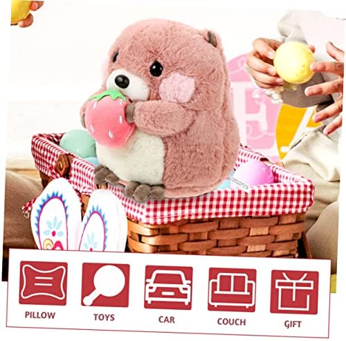 Toyvian Groundhog Doll recém -nascido Brinquedos de hamster de animais de pelúcia para crianças brinquedos de animais fofos almofada de animais garotas de brinquedo de brinquedo de brinquedos de pelúcia brinquedo de sola