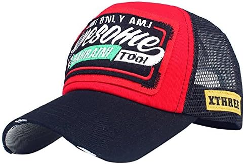 Trucker Hat Men Mulheres jovens Mesh adulto Baseball Snapback Cap ajustável Chapéu em corrida Bordado Sun Hat for Sport