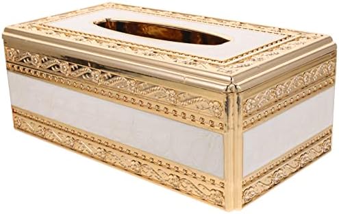 Zerodeko 3pcs caixa embutida de ouro e jade caixa de ladinha dispensador de guardanapo distribuidor de guardana