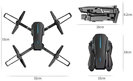 Qiyhbvr drone para crianças/adultos com câmera dupla de 8k HD FPV, mini drones RC com flips 3D/altitude Hold/gesto Selfie/Posicionamento de fluxo óptico, 8000 metros de distância de controle remoto distância