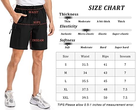 Disi Men's Hucking Cargo Shorts Rápida de corrida seca para homens Treino Athletic Gym Shorts com bolsos com zíper