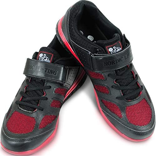 Bola de parede de elevação nórdica 40 lb com sapatos Venja Tamanho 10 - Black Red