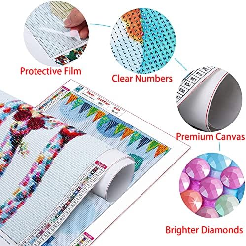Kits de pintura de diamante para adultos, flores de diamante arte infantil tinta 5d iniciante em números, broca completa