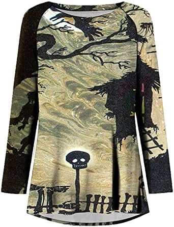 AMIKADOM Holiday Halloween Bloups for Women Long Short Manga Boat Pesco