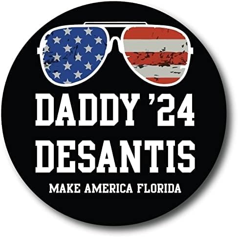 Magnet Me Up Daddy DeSantis 2024 Decalque de ímã do Partido Republicano, 5 polegadas, preto, ímã automotivo para serviço pesado para SUV de caminhão de carro ou qualquer outra superfície magnética