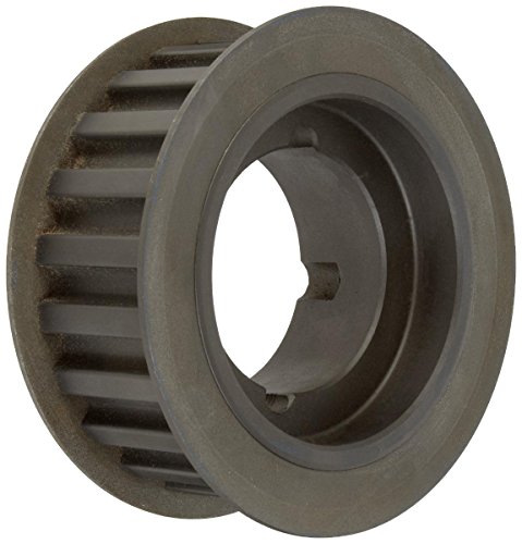 Ametric 14M38TL115.3020 Aço Htd Polia de tempo com flange, arremesso de 14m, para uma correia de tempo de 115 mm de largura HTD,