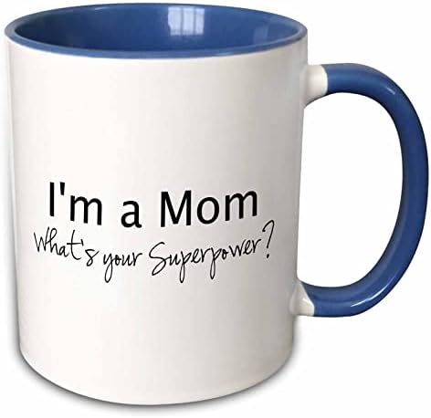 3drose Eu sou uma mãe-o que é seu presente de superpotência para o dia das mães caneca de cerâmica, 11 oz, branca