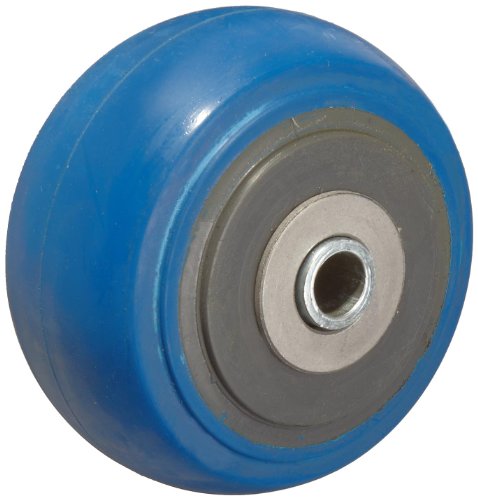 RWM Casters SWR-0420-08 4 Diâmetro x 2 Larth Nylon Core/Elastomérico Pasa de borracha Premium Roda premium com rolamento reto, capacidade de 400 lbs