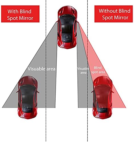 Livtee Universal Ajustável CARRO ATRAVILENTO VERDIMENTO Auxiliar Mirror HD Espelho retrovisor lateral de vidro de vidro amplo, preto