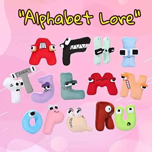 Alfabet Lore Plexus, Presentes do Dia dos Namorados para Kids School 26 PCS Lore de brinquedos de animais de folga, divertido alfabetismo