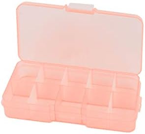 X-Dree Orange Plastic Ajusta Ajuste 10 slots Caixa de ferramentas Caixa de jóias Organizador de artesanato (Naranja Plástico