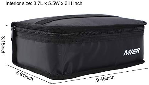 Mier Isolle Lanch Boit Bag Pack expansível para homens, mulheres, crianças, preto
