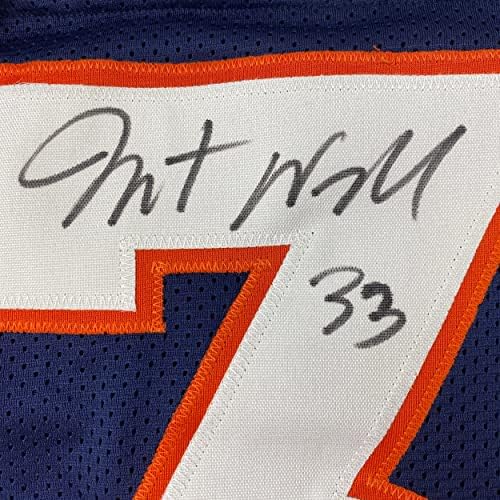 Javonte de Javonte Autografado Williams Denver Blue Football Jersey Beckett Bas Coa