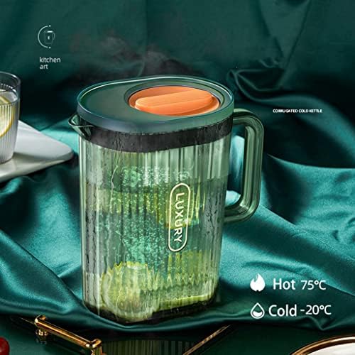 2L/67 onças de jarro de jarro de água da porta, com alça, jarra quente/fria, para suco caseiro, chá de gelo, limonada, presente ideal