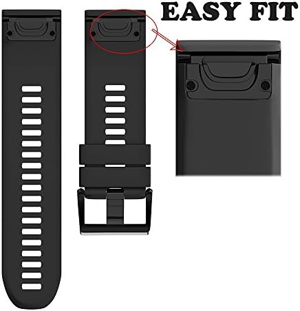 Notocidade compatível com fenix 5x banda 26mm largura de silicone macio strap para fenix 6x/fenix 7x/fenix 5x mais/fenix 6x pro/fenix