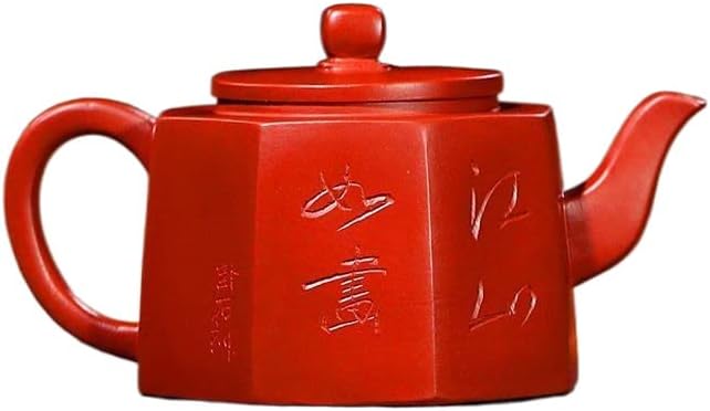 Yixing argila roxa bule de chá mestre mão esculpida panela de chá crua minério de lama roxa chaleira autêntica