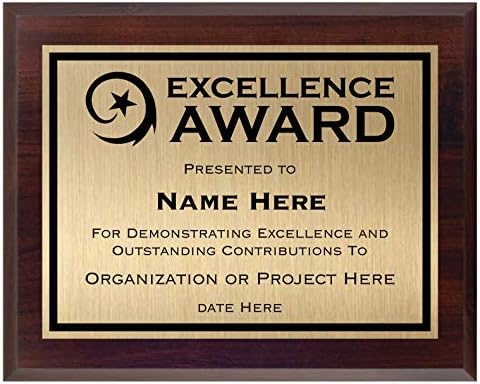 Prêmio Awards4U Excellence - Tamanho da placa personalizada 10x8