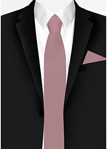 Jacob Alexander Solid Color Men Slim Tie and Hanky ​​Set