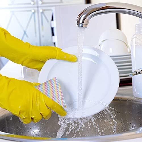 8 Pacote de esponja de cozinha para pratos, esponja de limpeza reutilizável para panelas, panelas, pratos, utensílios de lavar louça