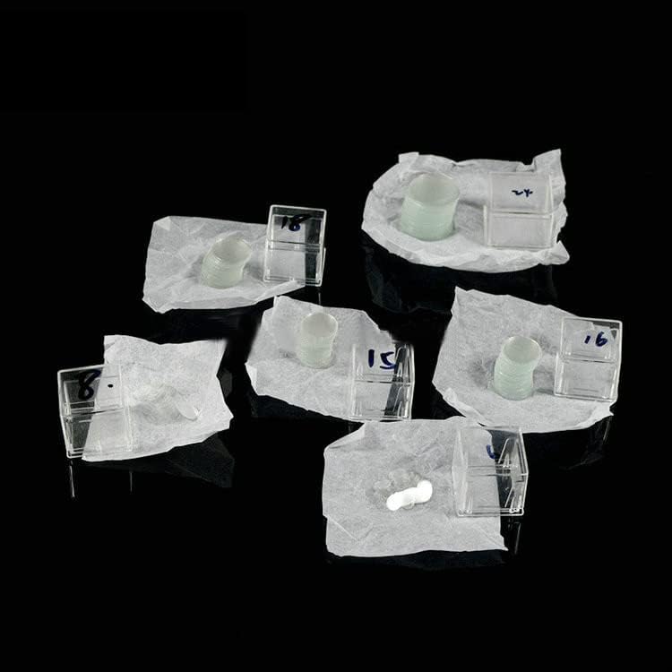 Equipamento de microscópio de laboratório 100 pcs redondo ladrões em branco, ladrões de 3-50 mm de vidro para microscópio