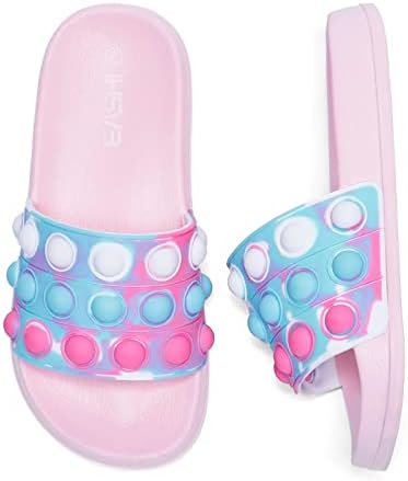 EASHI POP SLIDES PARA CRIANÇAS, SANDALS DE MENINOS MENINOS COMFY, SLIPPERS DE CRIMENTOS PARA O ARCO DE PRAIA DO SHOUSH CASO SUPORTE