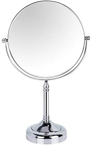 Lianxiao - espelhos de maquiagem, ampliação de dupla face e 360 ​​360 rotativos de vanguarda cromada cosmética