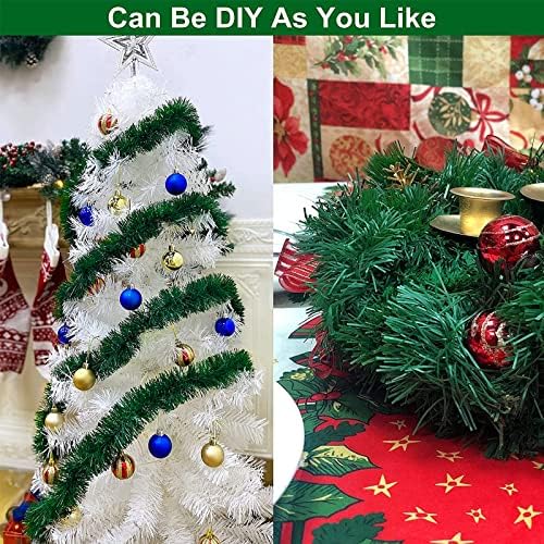 Turnmeon 3 pacote Total de 49,2 pés de natal Garlands Decorações, decoração de Natal artificial de pinheiro verde macio